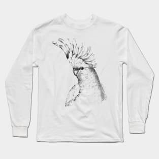 Dramabite Cockatiel Bird Parrot Cockatoo Parakeet Artistic Graphic Long Sleeve T-Shirt